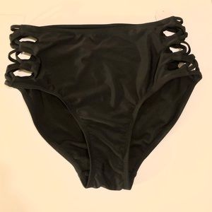 High-waisted Strappy Bikini Bottoms